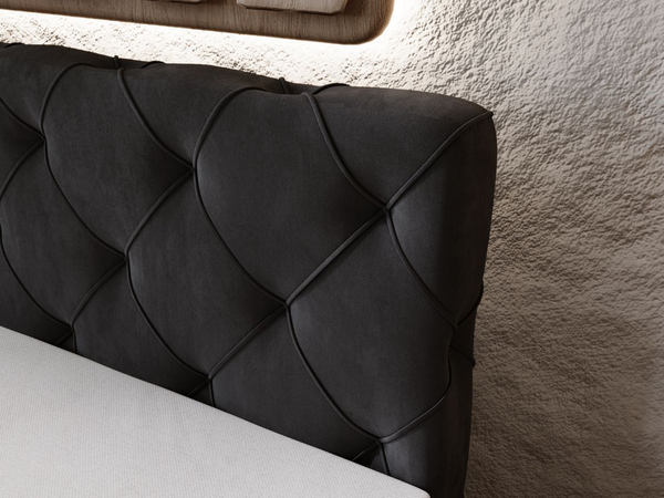 Boxspringbett mit Bettkasten 200x200 Napoli Anthrazit