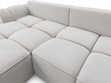Ecksofa L-Form Links mit Schlaffunktion und Bettkasten Bonno Grau