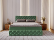 Boxspringbett mit Bettkasten 160x200 Canolo Grün