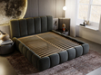 Polsterbett Ohne Bettkasten mit Lattenrost 160x200 Cloud Dunkelgrau