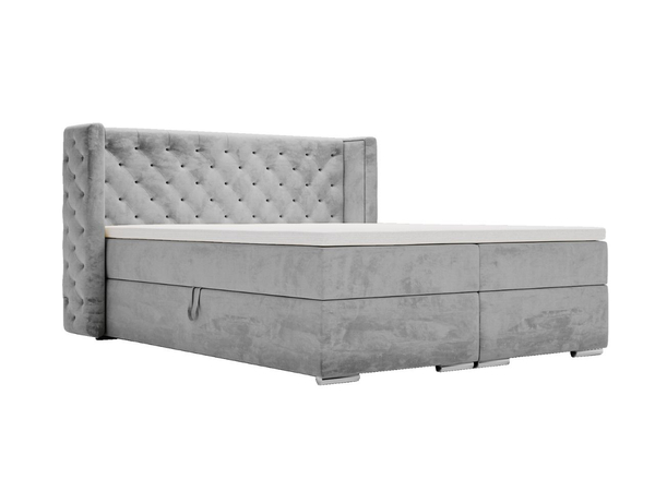 Boxspringbett mit Bettkasten 180x200 Lion Grau