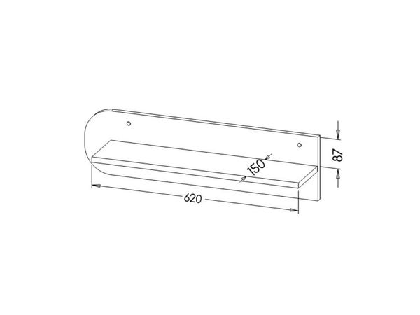 Wandregal 70 cm für ein Jugendzimmer Casa Nash Eiche, Grau