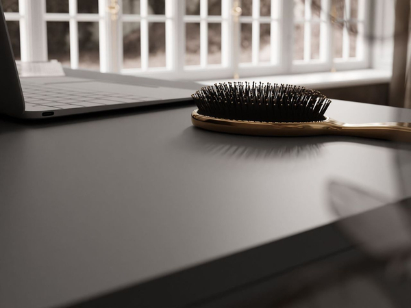 Schreibtisch mit fünf Schubladen Melo Anthrazit matt
