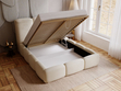 Polsterbett mit Bettkasten und Lattenrost 180x200 Bubble Beige