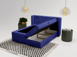 Boxspringbett mit Bettkasten 140x200 Lion Dunkelblau