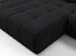Ecksofa L-Form mit Schlaffunktion und Bettkasten Tulio Links Schwarz
