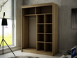 Schiebetürenschrank mit Spiegel 150 cm mit LED-Beleuchtung Portel Eiche Sonoma