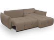 Ecksofa L-Form mit Schlaffunktion und Bettkasten Bene Braun