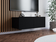 TV-Lowboard mit Türen 100 cm Kioto Schwarz matt