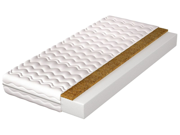 Schaumstoffmatratze mit Kokosmatte und abnehmbarem Bezug Tomi 10 180x200