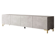 TV-Lowboard mit Türen auf Goldenen Beinen 200 cm Nodoo Beton