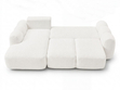 Ecksofa L-Form mit Schlaffunktion und Bettkasten Avelin Links Creme