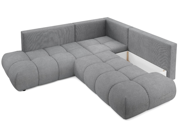 Ecksofa mit Schlaffunktion und Bettkasten Links Kair Grau