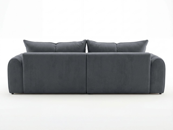 Ecksofa L-Form Rechts mit Schlaffunktion und Bettkasten Bonno Dunkelgrau