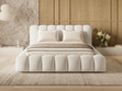 Polsterbett mit Bettkasten und Lattenrost 160x200 Averia Beige