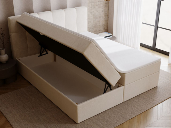 Boxspringbett mit Bettkasten 160x200 Maison Beige