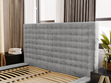 Polsterbett mit Bettkasten und Lattenrost 180x200 Barbados Hellgrau