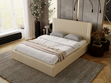 Polsterbett mit Bettkasten und Lattenrost 180x200 Malmo Beige