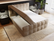 Boxspringbett mit Bettkasten 180x200 Bouclé-Stoff Alicante Braun
