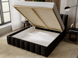 Polsterbett mit Bettkasten und Lattenrost 180x200 Neos Schwarz