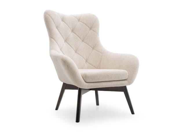 Sessel auf Holzbeinen Deves Caro Beige