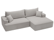 Ecksofa L-Form Rechts mit Schlaffunktion und Bettkasten California Hellgrau