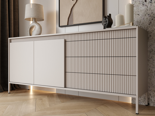 Kommode mit Türen und Schubladen 187 cm Sorano Beige