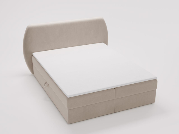 Boxspringbett mit Bettkasten 180x200 Bogota Beige