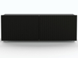 Set mit zwei TV-Lowboard mit Türen 100 cm Kioto Schwarz matt