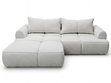 Ecksofa L-Form Links mit Schlaffunktion und Bettkasten Bonno Grau