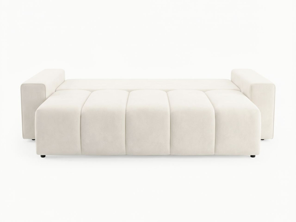 Schlafsofa mit Bettfunktion und Bettkasten Miro Creme