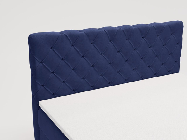 Boxspringbett mit Bettkasten 140x200 Lunaris Blau