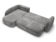 Ecksofa mit Schlaffunktion und Bettkasten Links Carino Grau