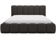 Polsterbett mit Bettkasten und Lattenrost 140x200 Cloud Bouclé-Stoff Schwarz