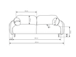 Schlafsofa mit Bettfunktion und Bettkasten Alta Braun