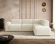 Ecksofa L-Form Rechts Eluno Bouclé-Stoff Hellbeige