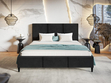 Polsterbett mit Lattenrost 180x200 Trio Schwarz