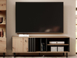 TV-Lowboard mit Türen Malone Artisan Eiche, Schwarz