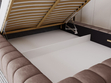 Polsterbett mit Bettkasten und Lattenrost 160x200 Italia Braun