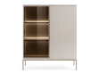 Vitrinenschrank mit Led Deo 126 cm Kaschmir