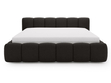 Polsterbett mit Bettkasten und Lattenrost 160x200 Cloud Low Bouclé-Stoff Schwarz