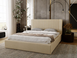 Polsterbett mit Bettkasten und Lattenrost 180x200 Malmo Beige