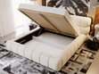 Polsterbett mit Bettkasten und Lattenrost 120x200 Mellow Beige
