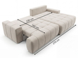 Ecksofa L-Form mit Schlaffunktion und Bettkasten Tulio Links Creme