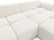 Ecksofa L-Form Rechts mit Schlaffunktion und Bettkasten Bonno Creme 