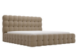 Polsterbett mit Bettkasten und Lattenrost 200x200 Twist Braun