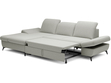Ecksofa L-Form Links mit Schlaffunktion und Bettkasten Hannover Hellgrau