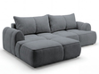 Ecksofa L-Form Links mit Schlaffunktion und Bettkasten Bonno Dunkelgrau