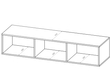 Set mit zwei TV-Lowboard mit Türen 150 cm Kioto Schwarz matt
