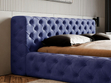 Polsterbett mit Bettkasten und Lattenrost 140x200 Palini Dunkelblau